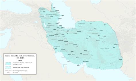 1629年のイランにおける「サファヴィー朝の復興」と「アッバース朝の崩壊後」